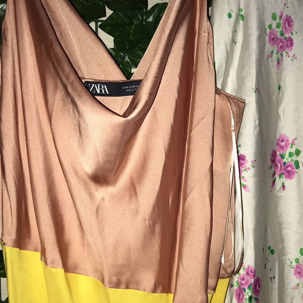 Zara Color Block Slip Dress - Picture 9 of 10